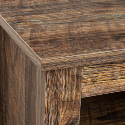 Mueble de TV clásico con 4 cubículos para chimenea, Espresso