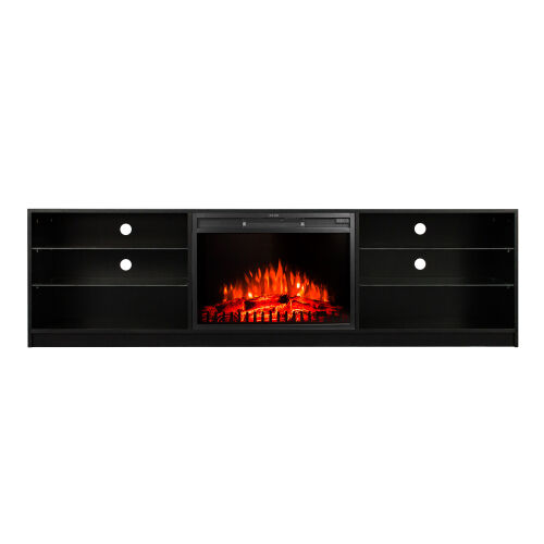 Consola TV Chimenea Eléctrica, Negro