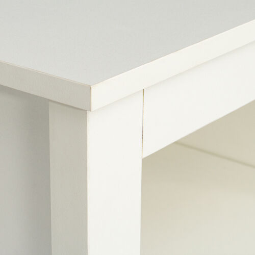 Mueble para TV con chimenea Classic 4 Cubby, blanco