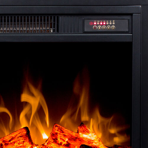 Mueble para TV con chimenea Classic 4 Cubby, blanco