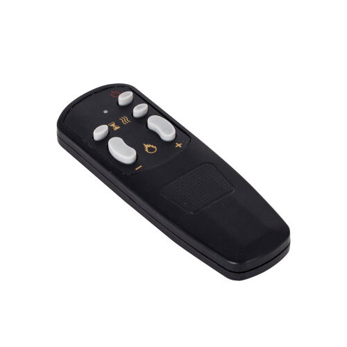 Mueble de TV clásico con 4 cubos para chimenea, negro