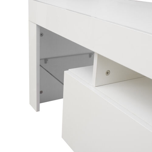 Soporte de TV de entretenimiento grande Soporte de base de TV con gabinete de TV de luz LED