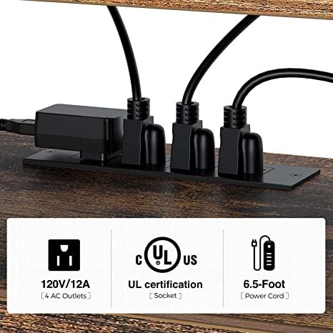 Mueble esquinero para TV con chimenea, centro de entretenimiento para sala de estar, marrón rústico