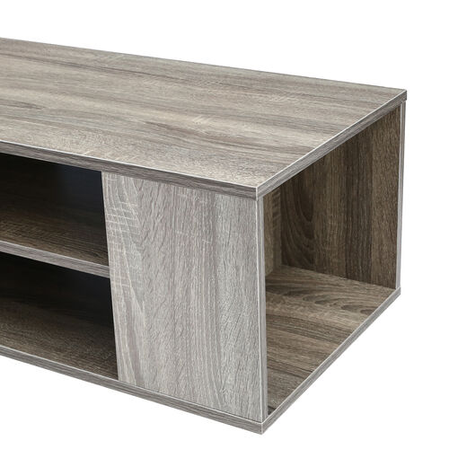 Consola de medios montada en la pared, estante flotante para componentes de soporte de TV con altura ajustable