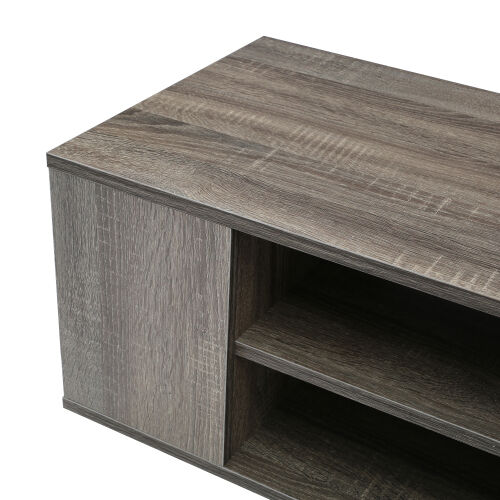 Consola de medios montada en la pared, estante flotante para componentes de soporte de TV con altura ajustable