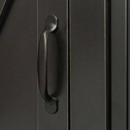 Soporte de TV para chimenea, consola multimedia de centro de entretenimiento de madera con almacenamiento, negro