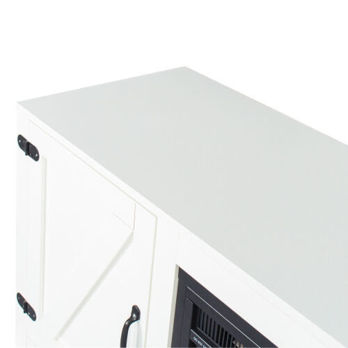 Soporte de TV Farmhouse, soporte de TV para chimenea, blanco