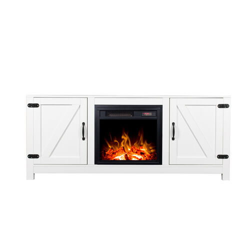 Soporte de TV Farmhouse, soporte de TV para chimenea, blanco