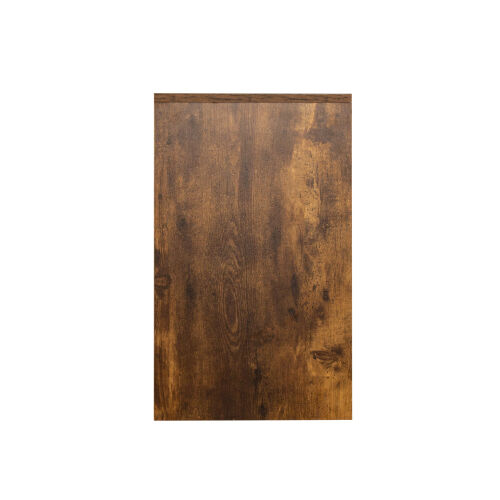 Consola de TV con chimenea eléctrica, roble oscuro rústico