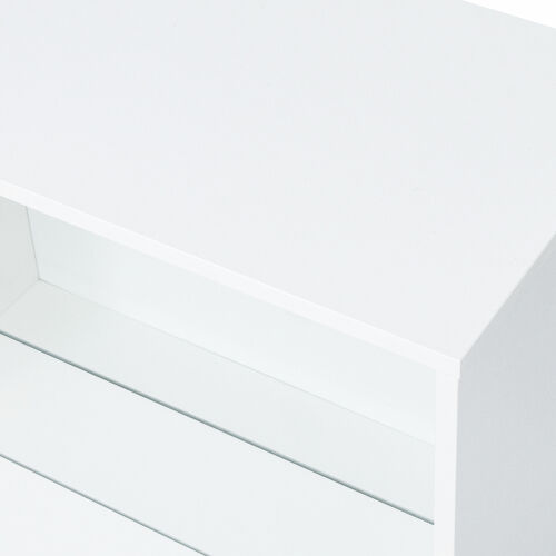 Consola TV Chimenea Eléctrica,Blanco