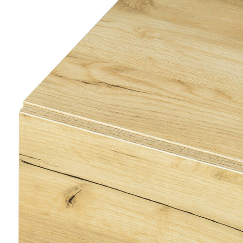 Mueble de TV de MDF UP And Down MONTADO EN LA PARED con tres cajones y luces LED, ROBLE