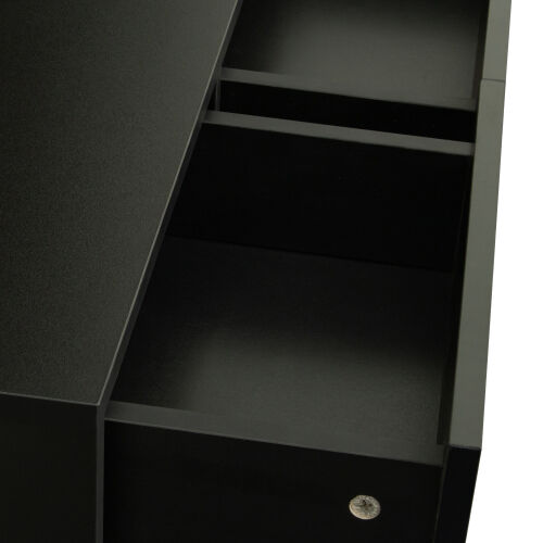 Soporte de TV LED para TV de 55 Pulgadas, Centro de Entretenimiento Moderno con Luces LED, Consola de Muebles de TV y Medios para Debajo de TV Sala de Juegos Dormitorio,Black