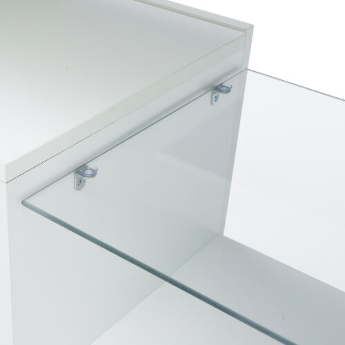 MUEBLES Y ALFOMBRAS Soporte de TV LED Montado en la pared Soporte de TV flotante de 63" (Blanco)