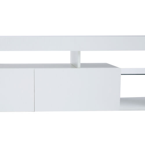 MUEBLES Y ALFOMBRAS Soporte de TV LED Montado en la pared Soporte de TV flotante de 63" (Blanco)