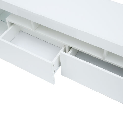 MUEBLES Y ALFOMBRAS Soporte de TV LED Montado en la pared Soporte de TV flotante de 63" (Blanco)