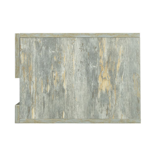 180 Mueble de TV flotante de 80" para montaje en pared con 20 LED de color gris