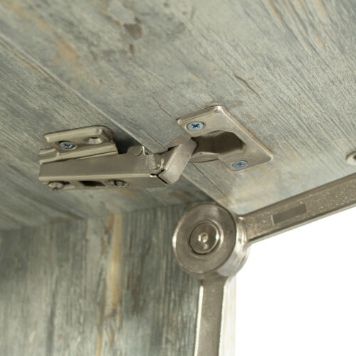 180 Mueble de TV flotante de 80" para montaje en pared con 20 LED de color gris