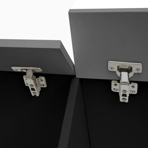 180 Soporte flotante para TV de 80" montado en la pared con 20 LED de color, negro y gris