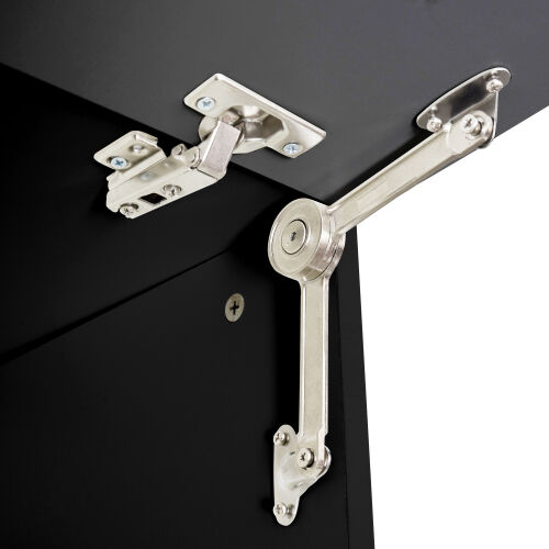 180 Soporte flotante para TV de 80" montado en la pared con 20 LED de color, negro y gris