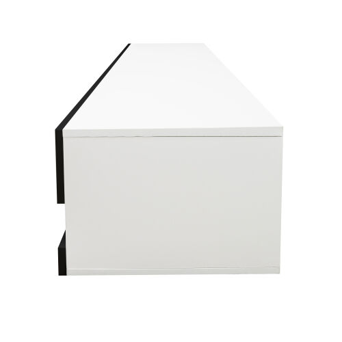 180 Soporte flotante para TV de 80" montado en la pared con 20 LED de colores, negro