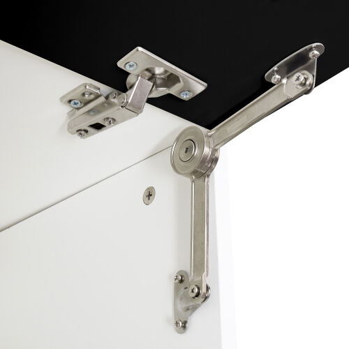 180 Soporte flotante para TV de 80" montado en la pared con 20 LED de colores, negro