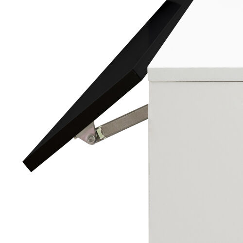 180 Soporte flotante para TV de 80" montado en la pared con 20 LED de colores, negro