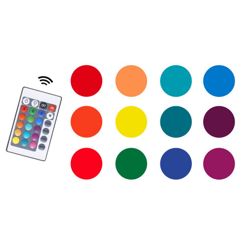 180 Soporte flotante para TV de 80" montado en la pared con 20 LED de colores, negro