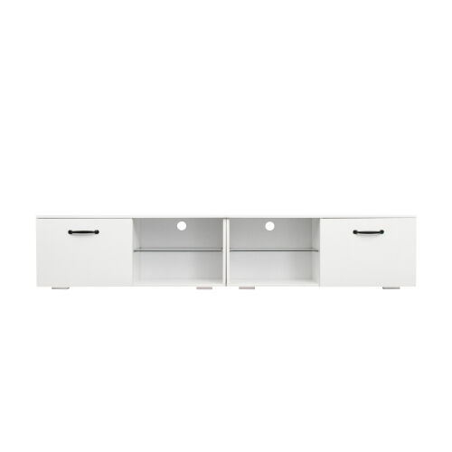 Mueble de TV con luz LED, mueble de TV blanco