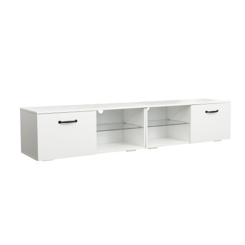 Mueble de TV con luz LED, mueble de TV blanco