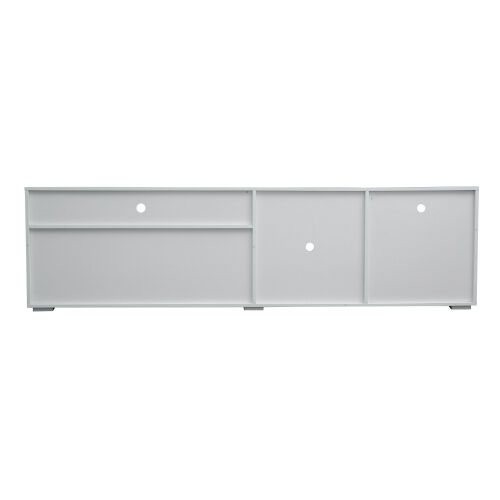 Soporte de TV Puertas de alto brillo Soporte de TV moderno LED, blanco