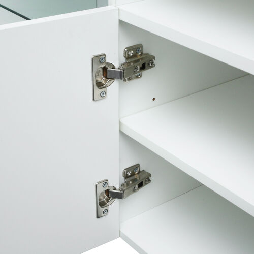 Soporte de TV Puertas de alto brillo Soporte de TV moderno LED, blanco