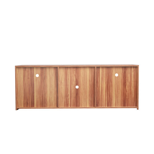 Soporte moderno para TV de 57" Cuerpo mate Frentes de alto brillo con 16 colores LED, grano de madera