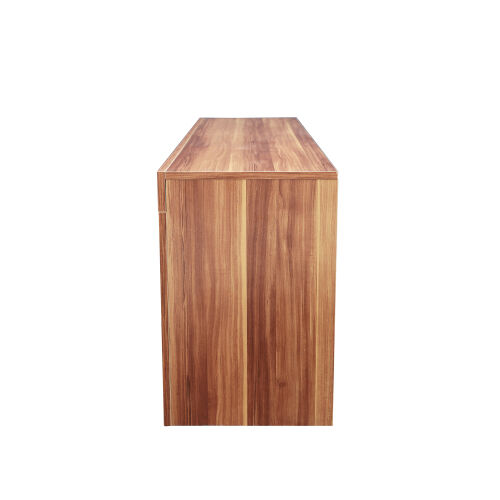 Soporte moderno para TV de 57" Cuerpo mate Frentes de alto brillo con 16 colores LED, grano de madera