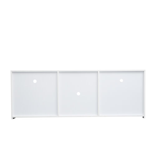 Soporte moderno para TV de 57" con cuerpo mate y frentes de alto brillo con 16 LED de color, blanco/negro