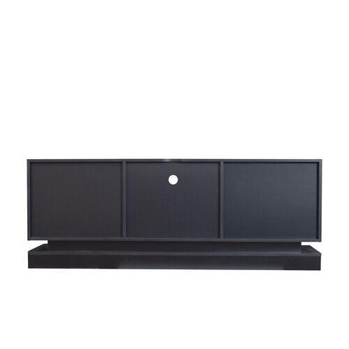 Elegante soporte de TV funcional con luces LED que cambian de color, Max 70 TV, negro