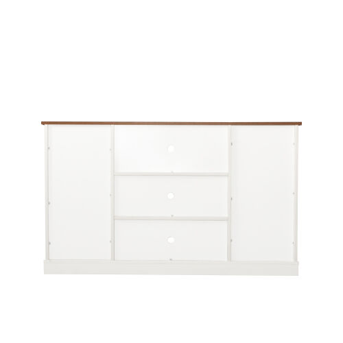 Soporte de TV con puerta de granero corrediza Farmhouse para TV de hasta 65 pulgadas, nogal