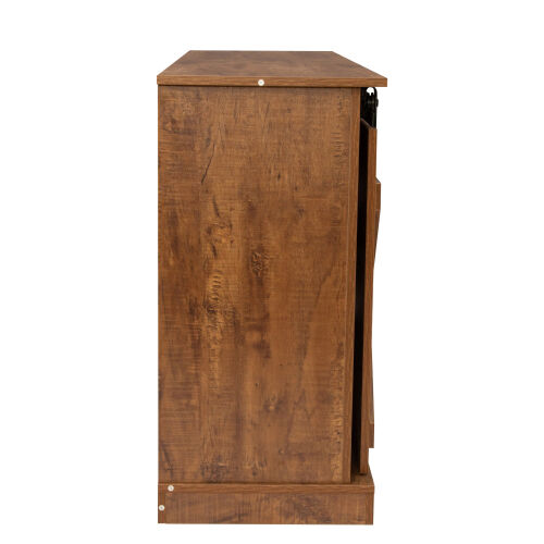 Soporte para TV con puerta de granero corrediza Farmhouse para TV de hasta 65 pulgadas, color blanco