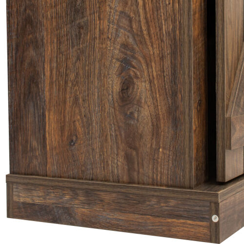 Soporte de TV con puerta de granero corrediza de granja para TV de hasta 65 pulgadas, Espresso