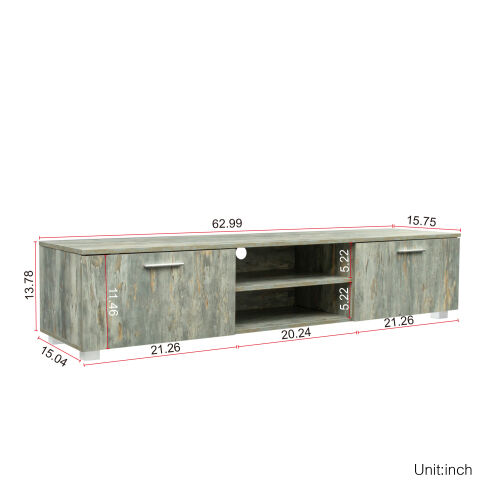 Mueble de salón Soporte de TV Moderno, Gris