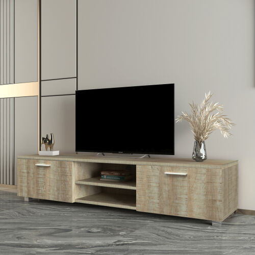 Mueble de TV de diseño moderno para sala de estar, Roble 04