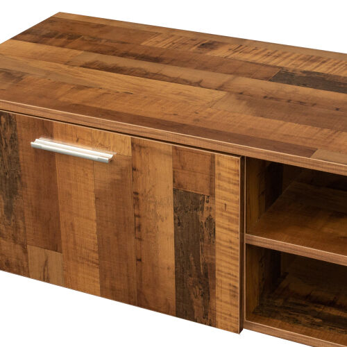 Soporte de TV de almacenamiento de último diseño para TVS Up, nogal 02