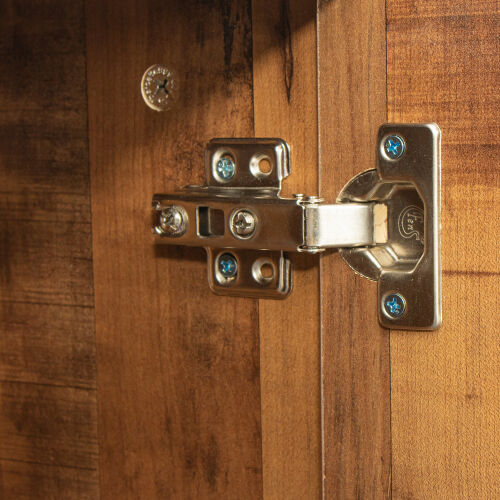 Soporte de TV de almacenamiento de último diseño para TVS Up, nogal 02