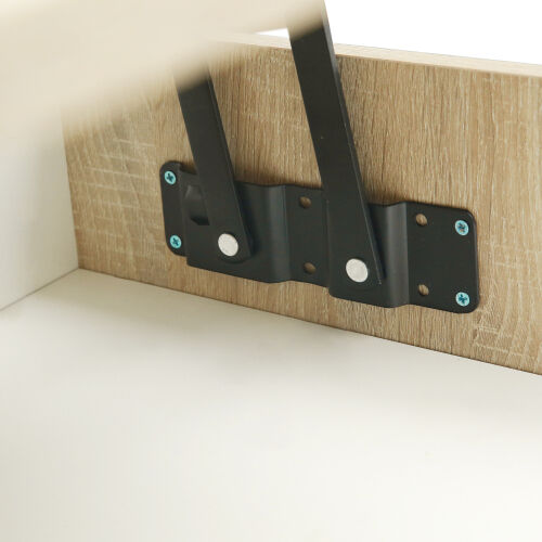 Mesa de centro elevable con almacenamiento oculto y 2 estantes abiertos para sala de estar, sala de recepción, oficina