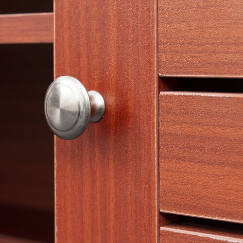 Escritorio para computadora de oficina en casa con aparador, teca