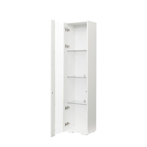 Mueble lateral con lámpara de tira de aluminio