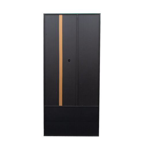 Mueble lateral con estantería, cajones, mueble lateral negro para ropa