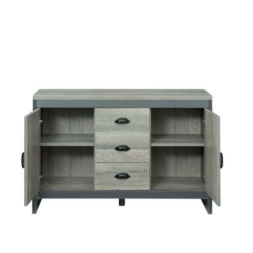 Mueble lateral para comedor, cocina, puertas dobles con cajones