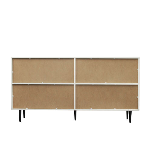 Mueble con 2 puertas y 3 estantes abiertos