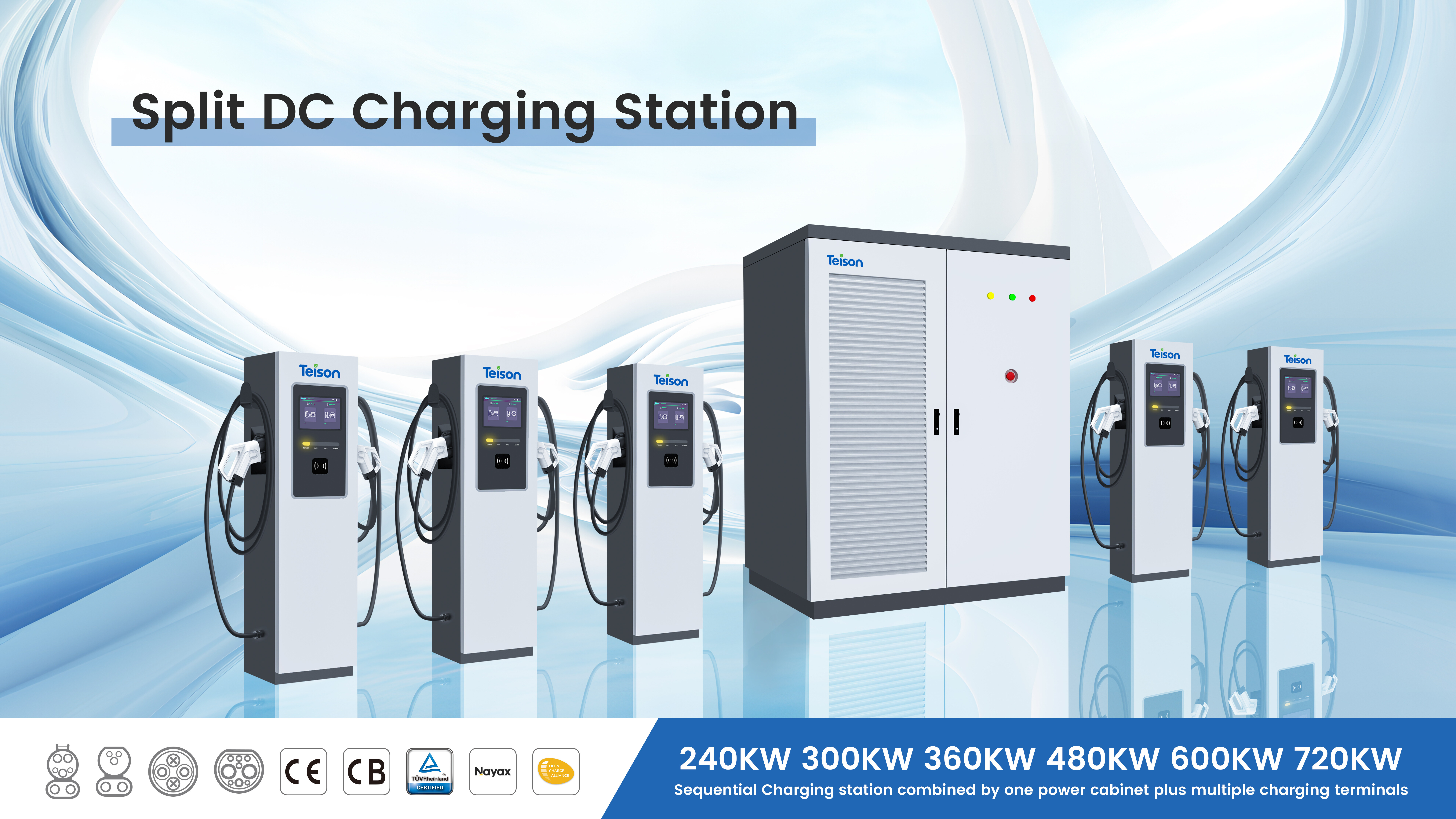 Le chargeur Teison DC Split ev est parfait pour les autoroutes