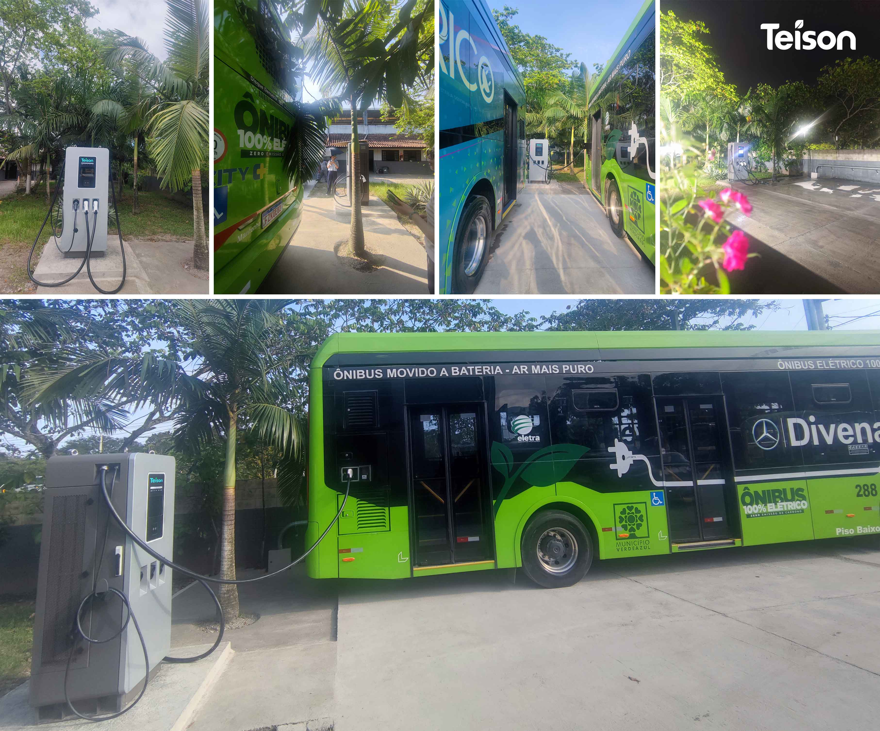 Carga rápida Teison 180kW 3Guns DC para autobuses eléctricos en Europa